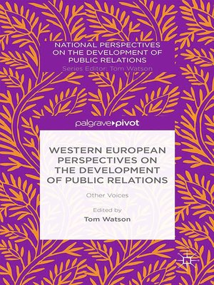 cover image of Western European Perspectives on the Development of Public Relations